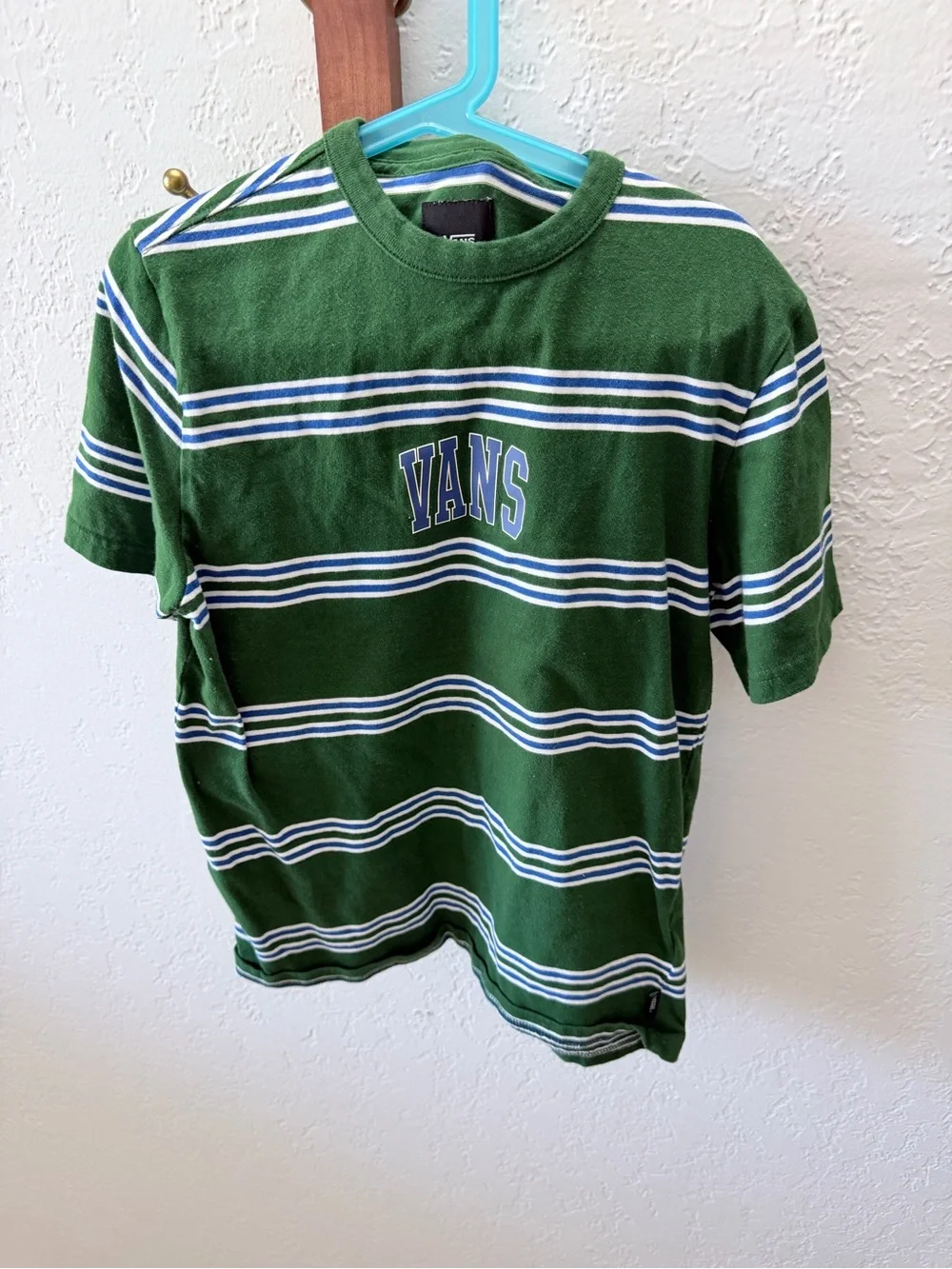 Vans Green Striped Logo Short-Sleeve Tee